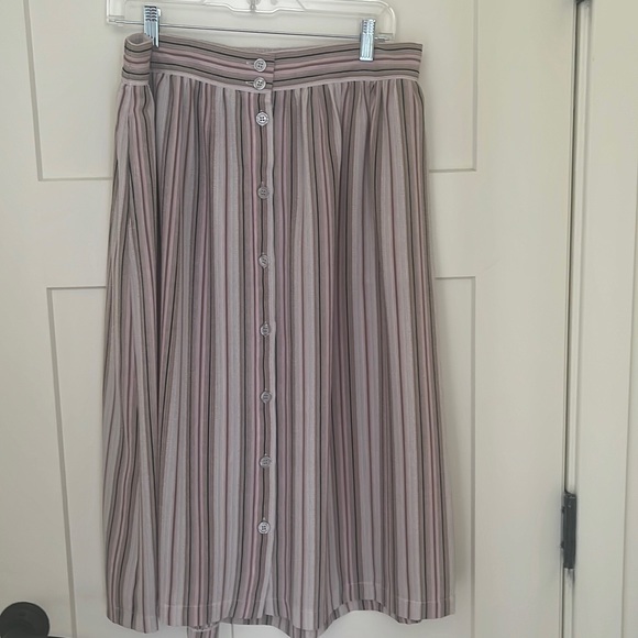 Max Studio pink and brown striped skirt - Picture 1 of 3